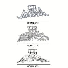 Irregular Liquid Metal Hair Grab Back Head Plate Clip