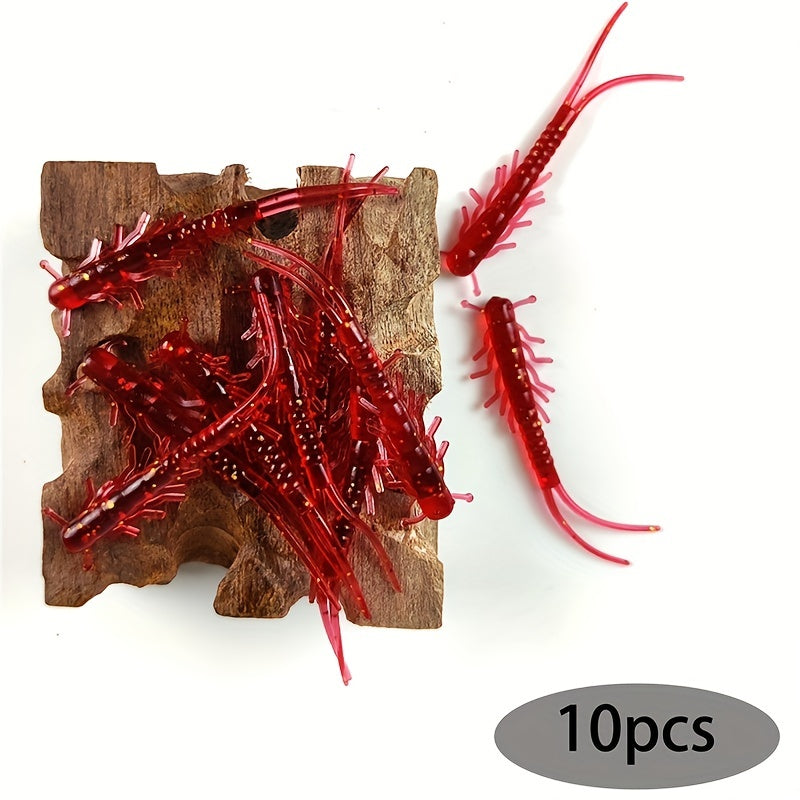 10pcs Worm Fishing Lures for Freshwater & Saltwater Fishing