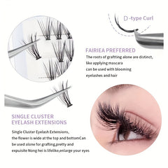 200pcs D Curling Cluster Eyelash Set 9-16mm with Tools