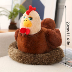 Chicken Hen Plush with Henhouse & 10 Chicks Surprise