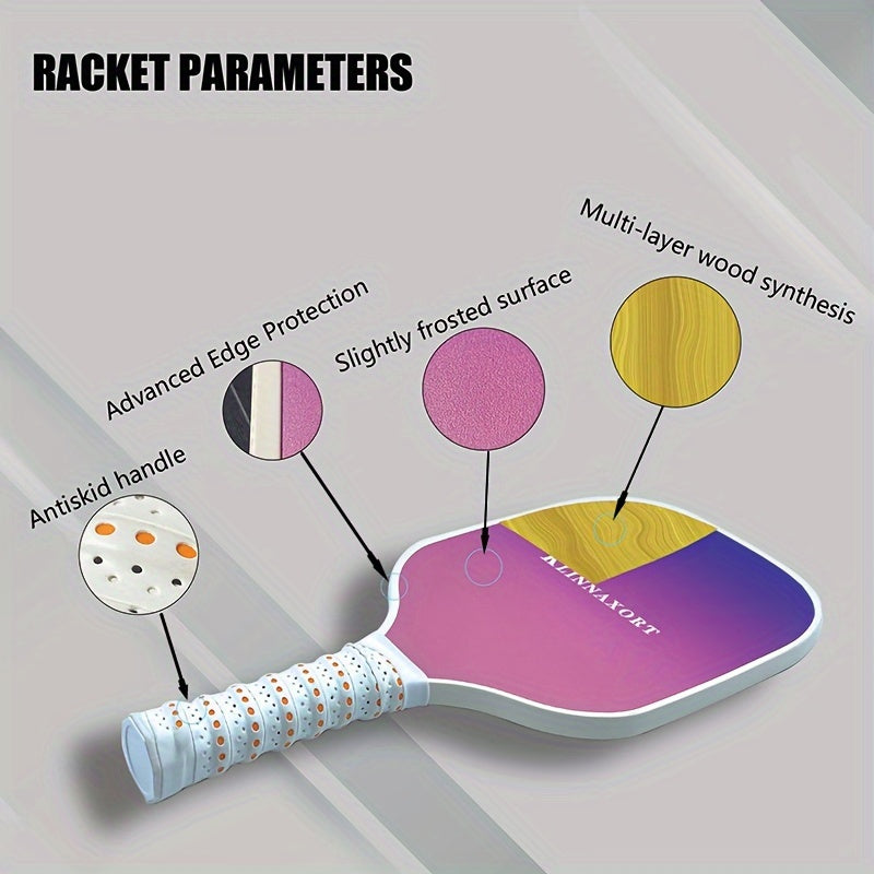 9pcs Pickleball Racket Set with 4 Rackets 4 Pickleballs 1 Handbag