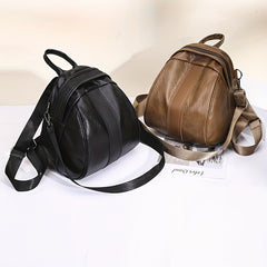 Vintage PU Leather Backpack & Purse Set