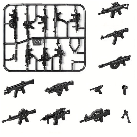 5pcs Military Weapon Accessories Storage System for Building Toys