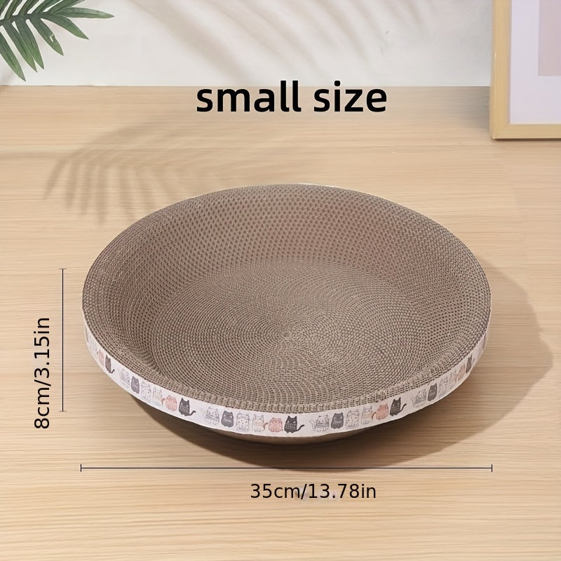 Durable Cat Scratching Pad Bowl Shape Corrugated Paper Cat Scratcher Toy