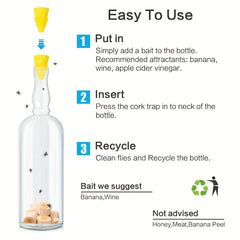 Reusable Fly Trap for Kitchen and Fruit Fly Control