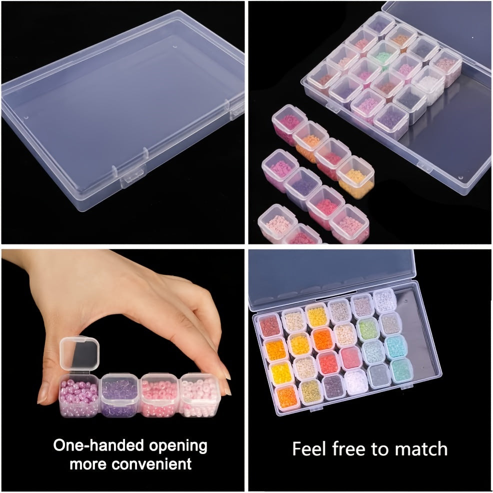 28 Grid Diamond Painting Collection Box Plastic Embroidery Accessories