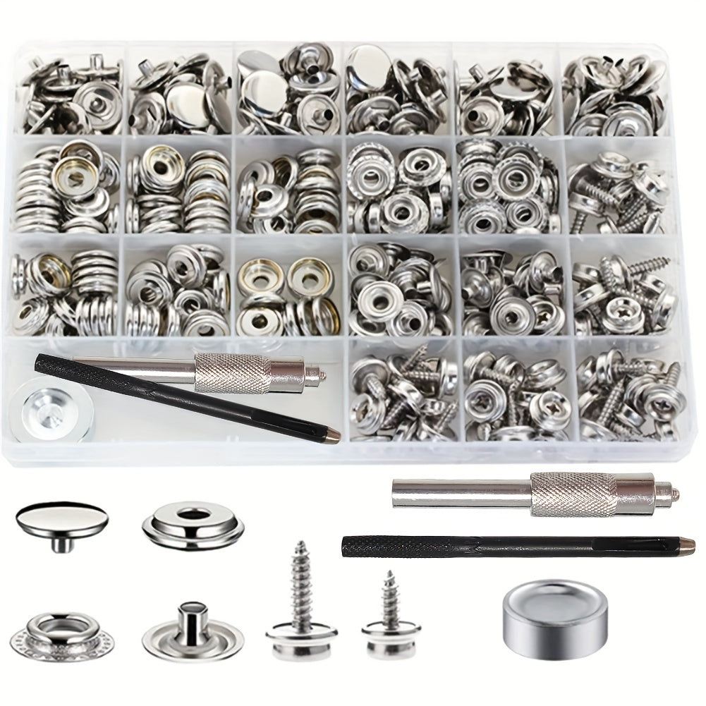 323pcs Marine Canvas Snap Kit Stainless Steel Components