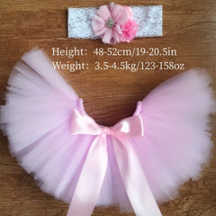 Newborn Photography Outfit Puffy Tutu Skirt & Headband Set