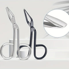 2pcs Stainless Steel Curved Eyebrow Tweezer Scissors Face Hair Removal Tool