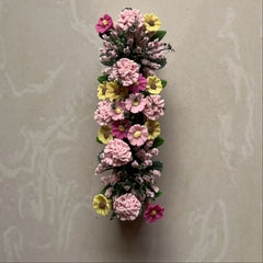 1:12 Scale Dollhouse Clay Flowers in Rustic Pot