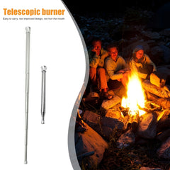 Portable Camping Fire Pipe Outdoor Cooking Blow Fire Tube