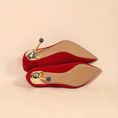 Women's Pointed Toe High Heels Micro Suede Stiletto Heels