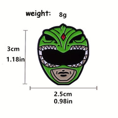 Green Soldier Metal Emblem Anime Cartoon Brooch For Men