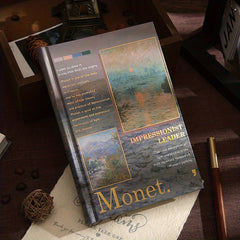 Monet's Impressionism Notebook Painting Retro Page Diary