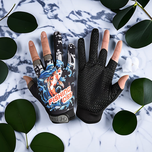 Anti-slip Fishing Gloves Wear-resistant Fingerless Gloves