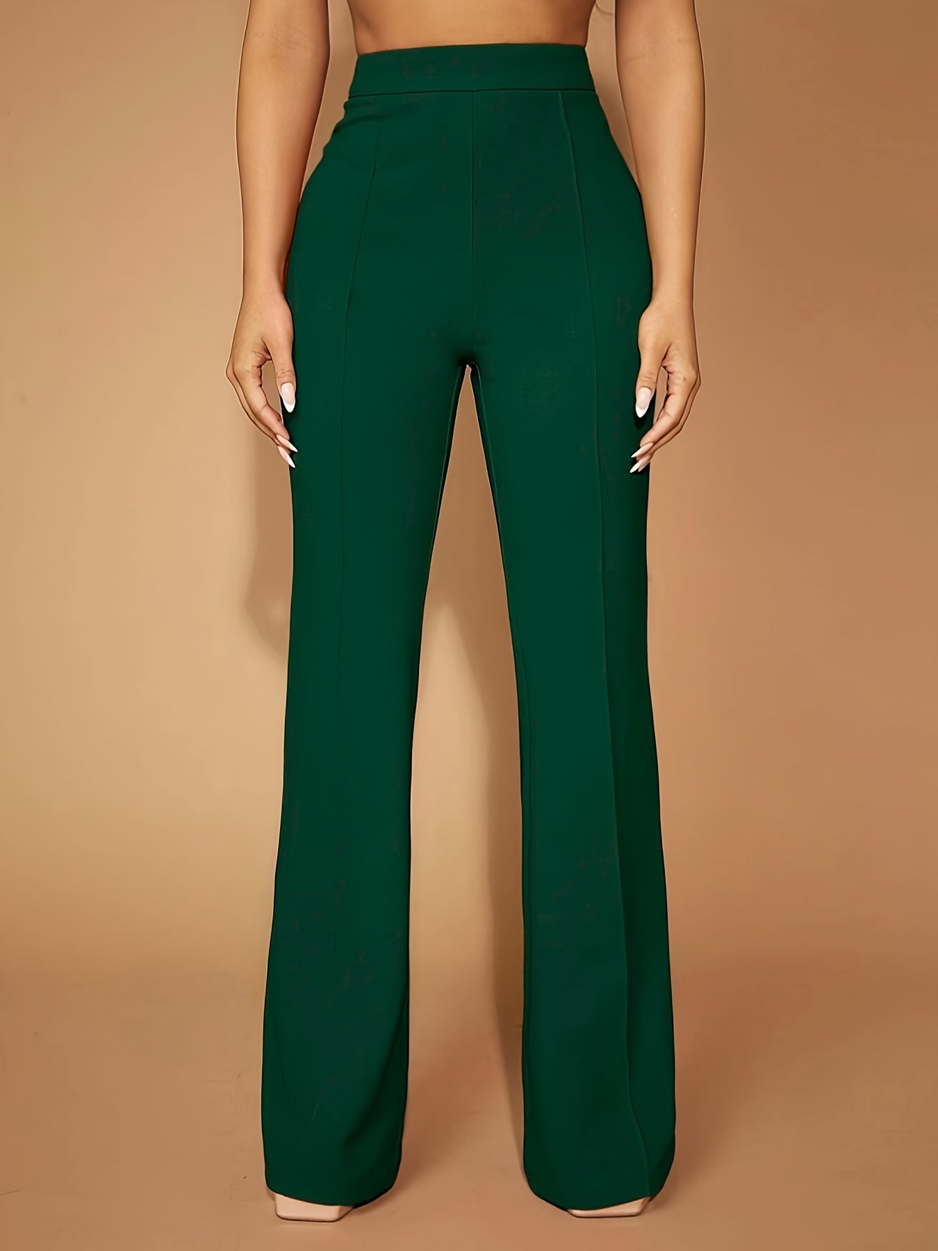  Women's High Waist Flared Trousers
