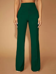  Women's High Waist Flared Trousers
