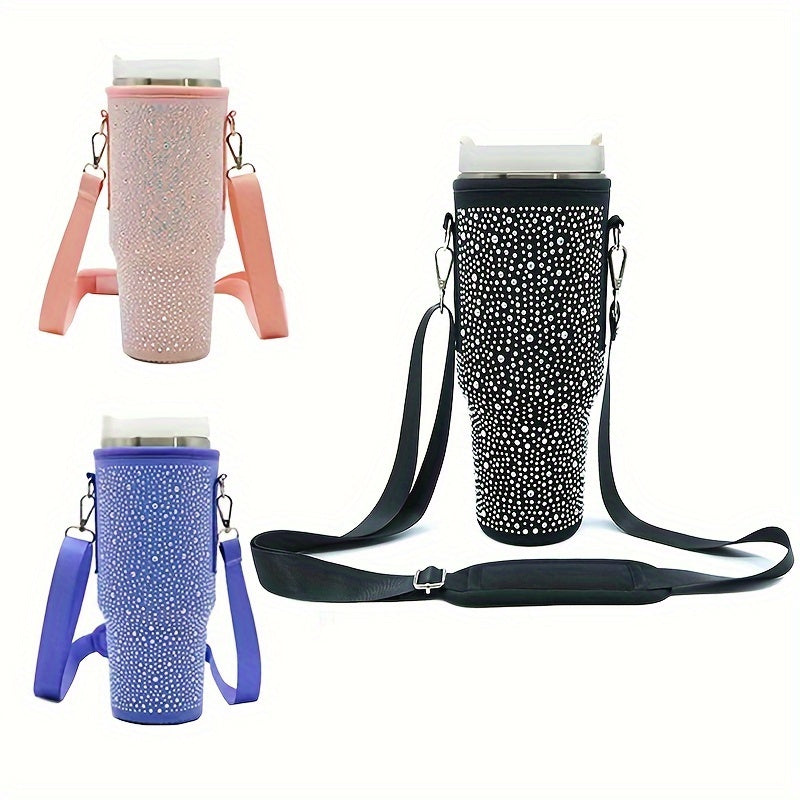 40oz Cup Sleeve w/ Adjustable Shoulder Strap for Outdoor Sports