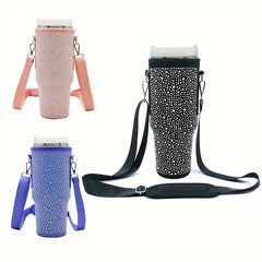 40oz Cup Sleeve w/ Adjustable Shoulder Strap for Outdoor Sports
