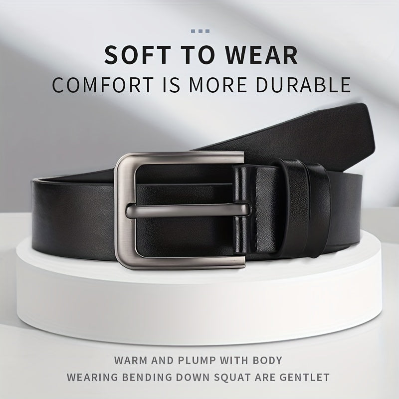 Men's PU Leather Formal Dress Belt for Outdoor Party