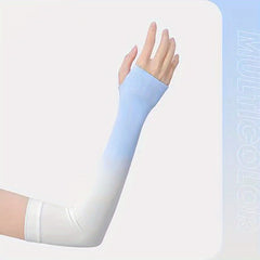 Elastic Gradient Sunscreen Fingerless Gloves for Outdoor