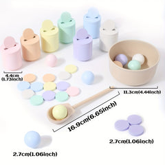 Wooden Sorting & Counting Game Educational Toy Improves Hand Eye Coordination