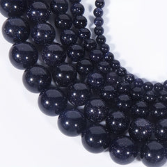 32pcs Natural Starry Sand Round Stone Gemstone for DIY Bracelet Necklace