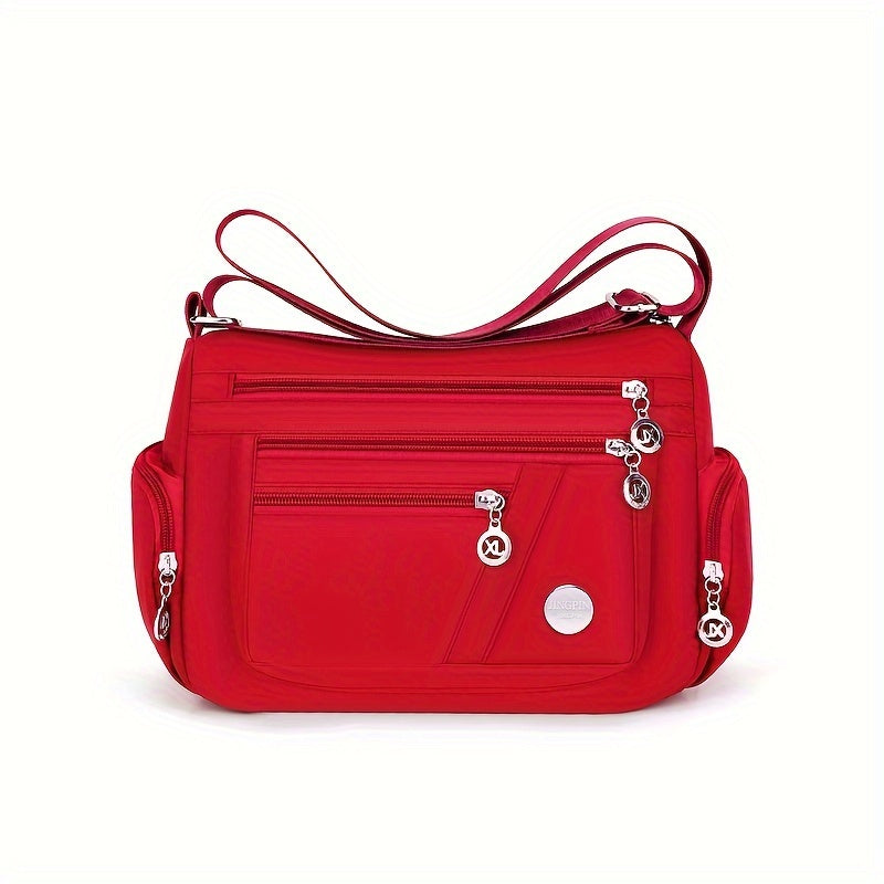 Casual Nylon Crossbody Bag Zipper Purse Shoulder Bag for Women