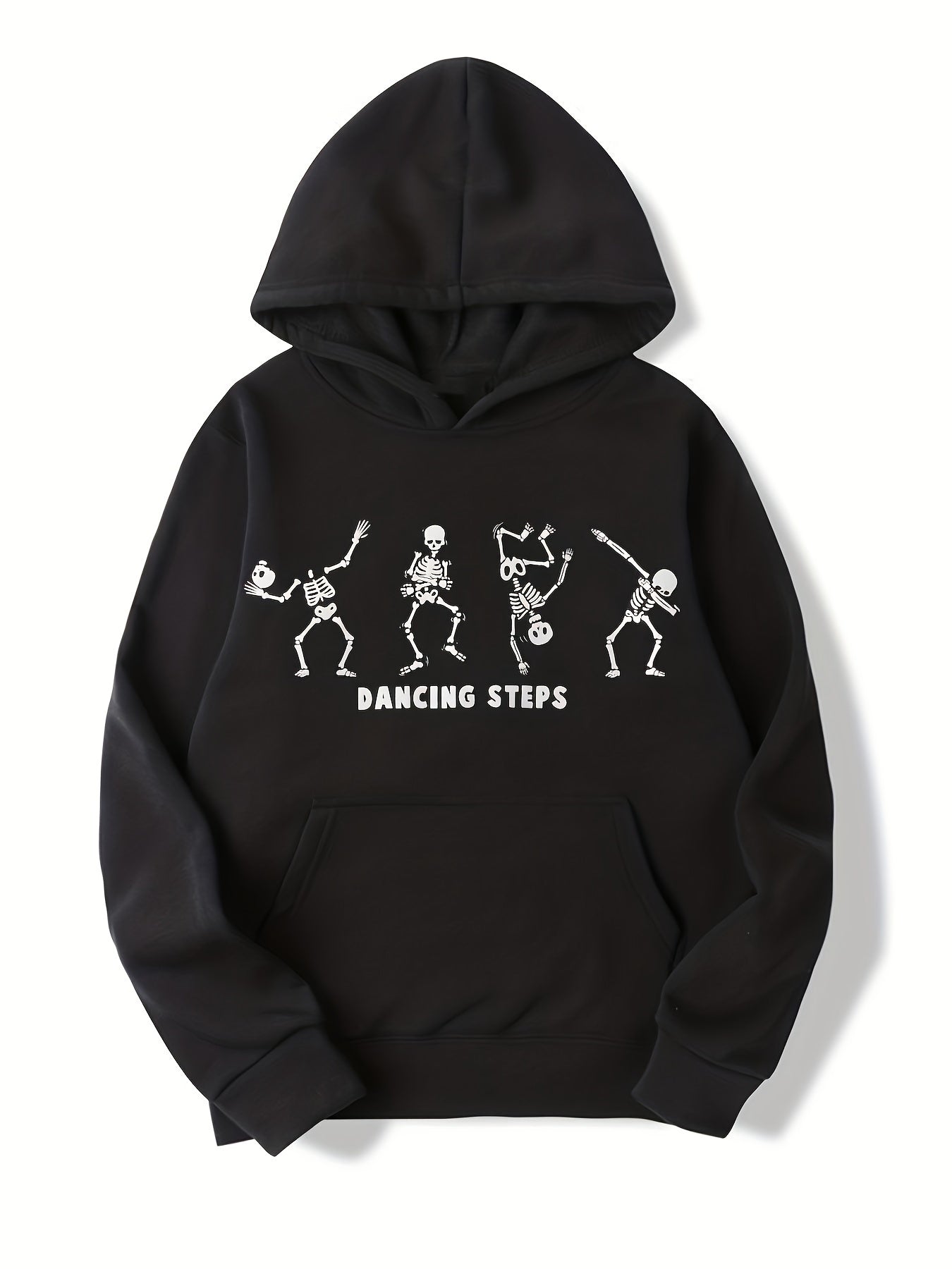 Letter Skeleton Dinosaur Print Boys Hoodie Sweatshirt