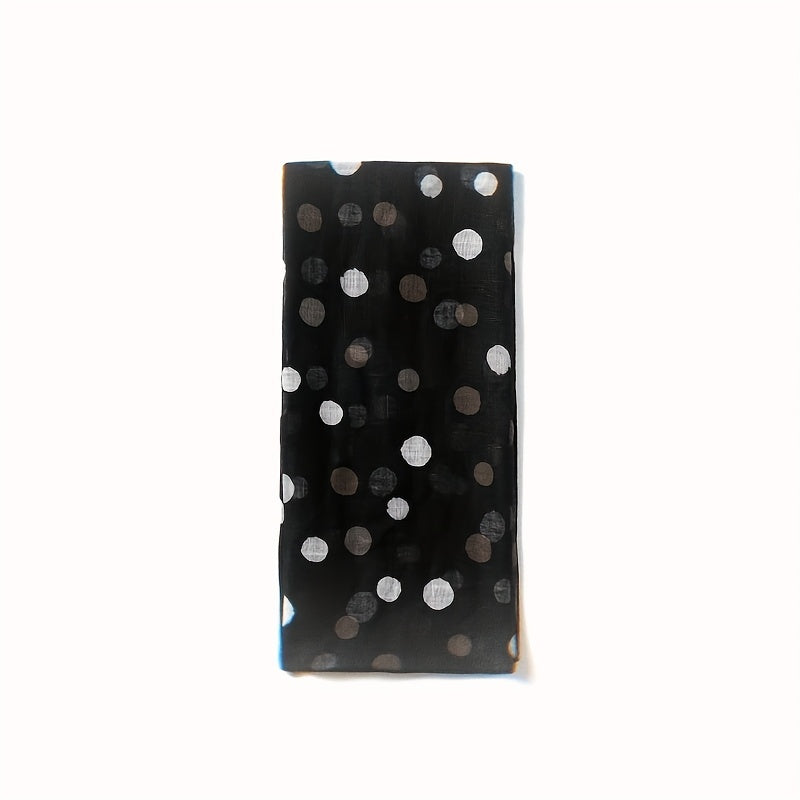 Boho Polka Dots Scarf Breathable Tassel Headscarf