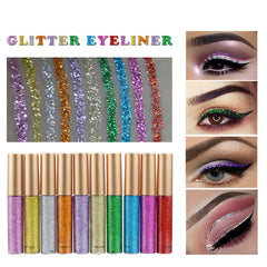 10 Sparkling Glitter Liquid Eyeliners Long Lasting Smudge Proof