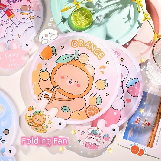 Cartoon Figure Foldable Handheld Fan Summer Accessory