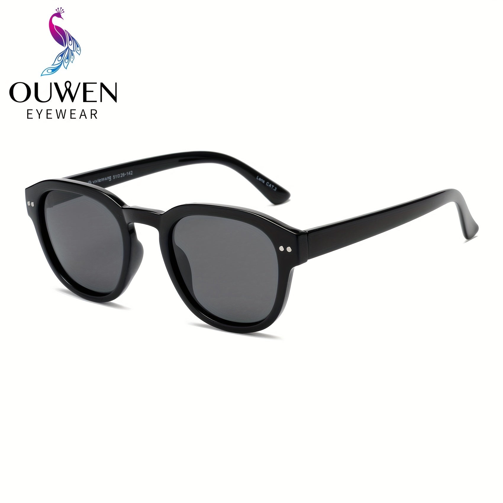 Retro Round Polarized Sunglasses For Men UV400 Protection