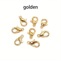 30pcs 12 6mm Alloy Lobster Clasps DIY Hooks Chain Closure Accessories