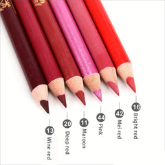 Wooden Makeup Pen With Pencil Sharpener Pearlescent Lip Liner Eyeliner