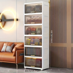 Clear Drawers Flip Open Storage Bins Plastic Organizer