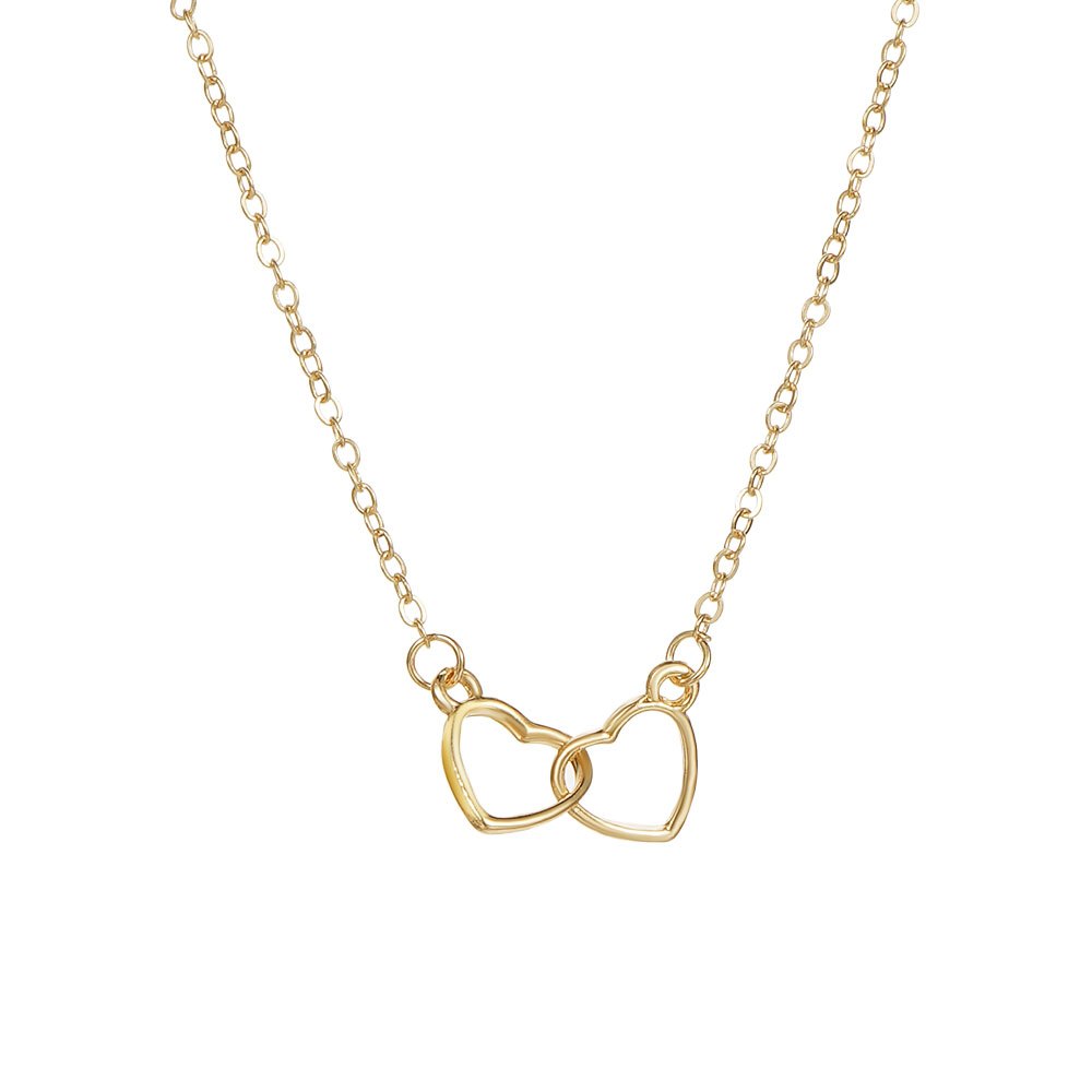 Double Heart Pendant Necklace - Elegant Jewelry for Women