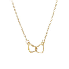 Double Heart Pendant Necklace - Elegant Jewelry for Women