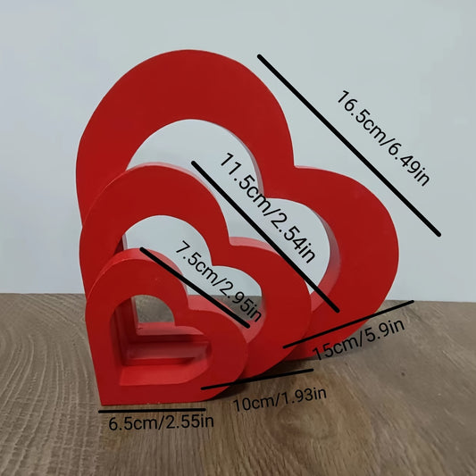 1PC Heart Wooden Sign Ornament for Home Wedding DIY