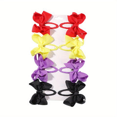 8pcs Bow Hair Clips for Baby Girls
