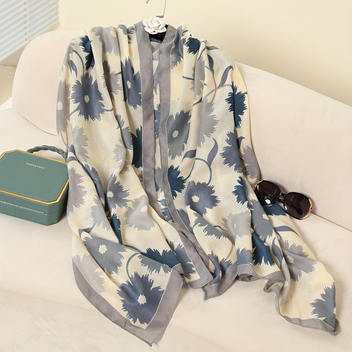 Bohemia Print Cotton Linen Scarf Geometric Flower Tassel Shawl