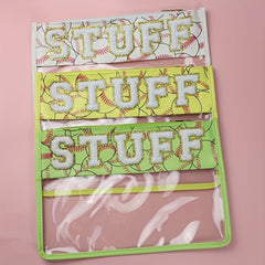 Clear Zipper Pouches Waterproof Toiletry Bag Baseball Softball Cosmetic Bag