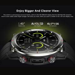 Round Smart Watch Silicone Band Full Touch Screen Wireless Calling Waterproof