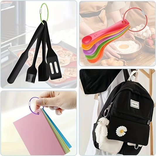11pcs Stainless Steel Loops & Key Chain For Luggage Tags Key Tags