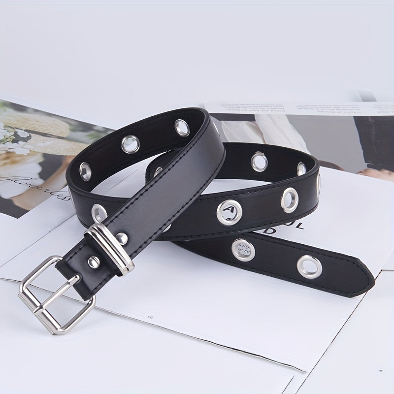 Detachable Chain Tassel Rivet Belt Punk Hip Hop PU Belt Women Vintage Waistband