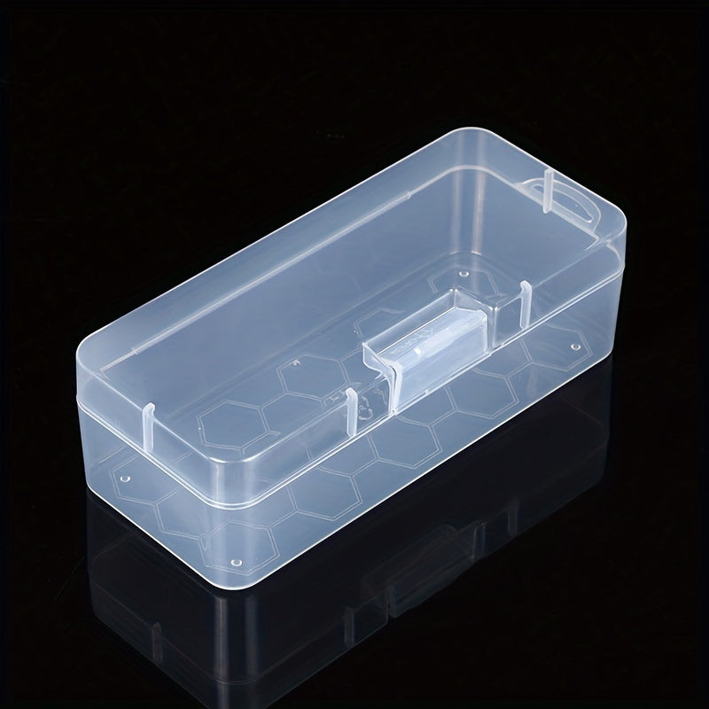 Transparent Plastic Storage Box for Sticky Notes, Stationery, Jewelry, Nail Art