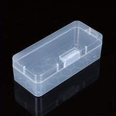 Transparent Plastic Storage Box for Sticky Notes, Stationery, Jewelry, Nail Art