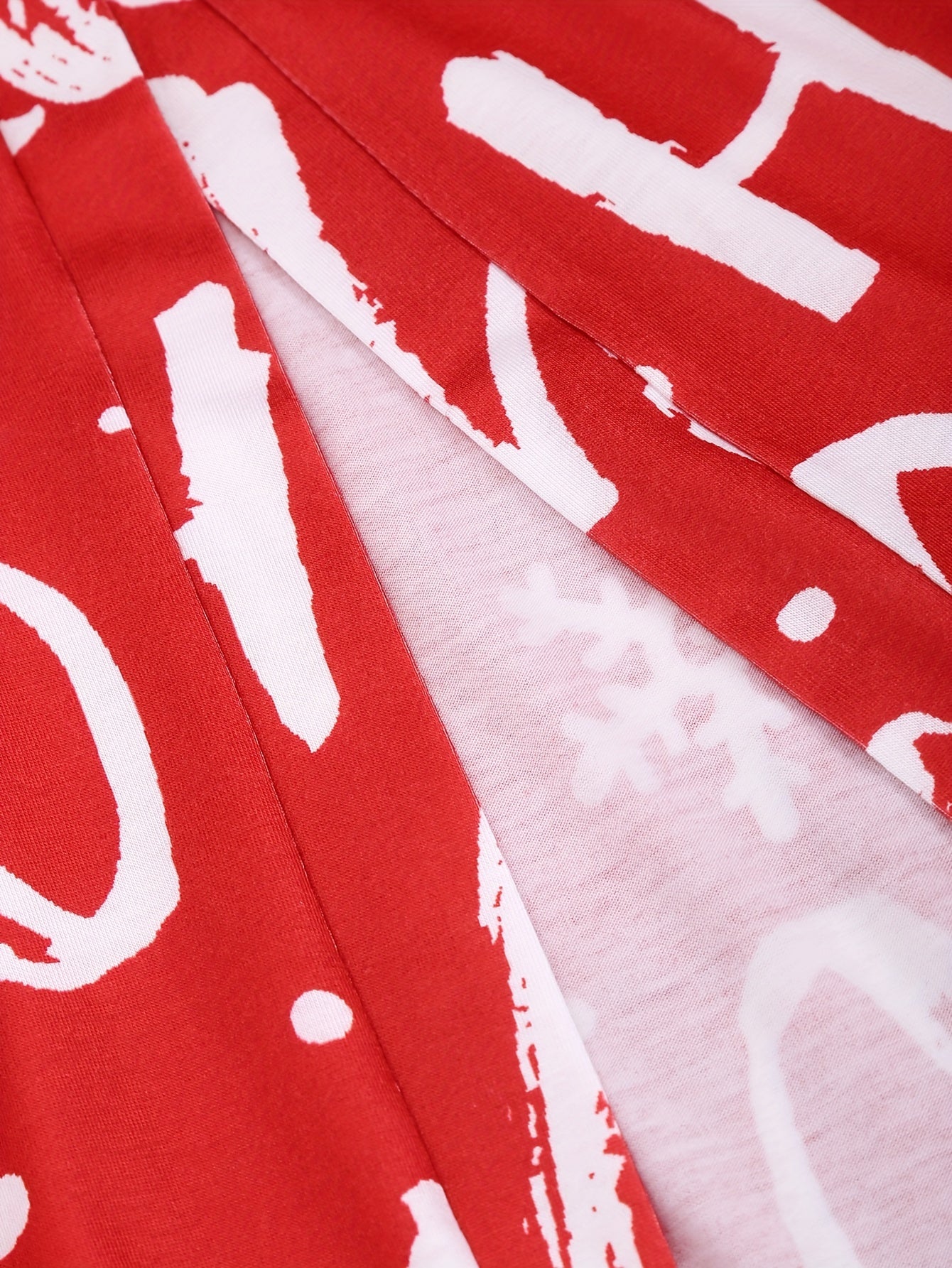  Casual Cardigan Women's Plus Letter & Snowflake Print Cardigan