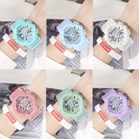 Stylist Electronic Watch With Silicone Band