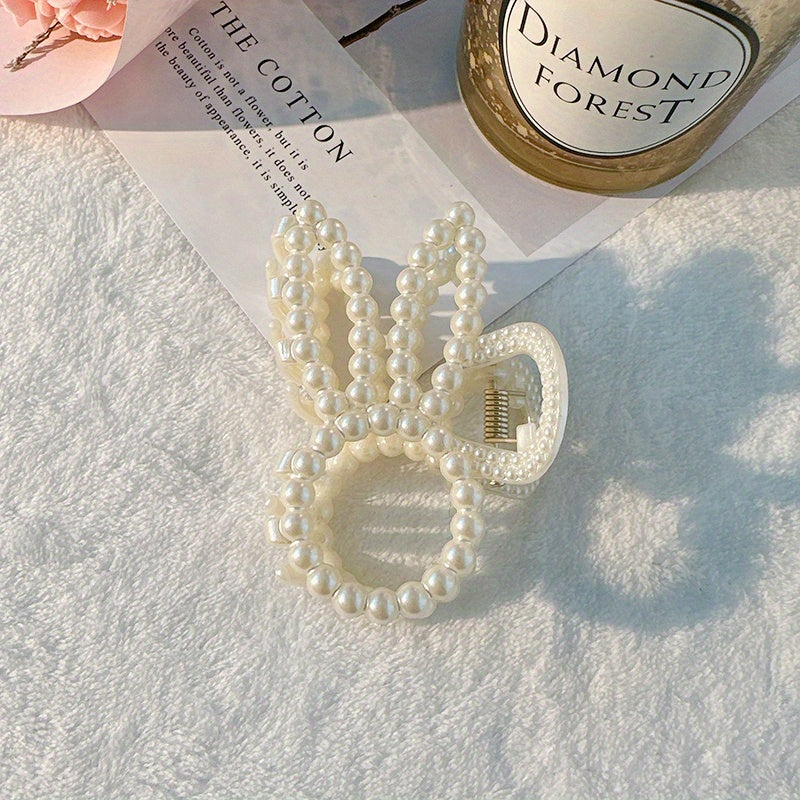 Faux Pearl Hair Pins Geometric Hair Claw Clips